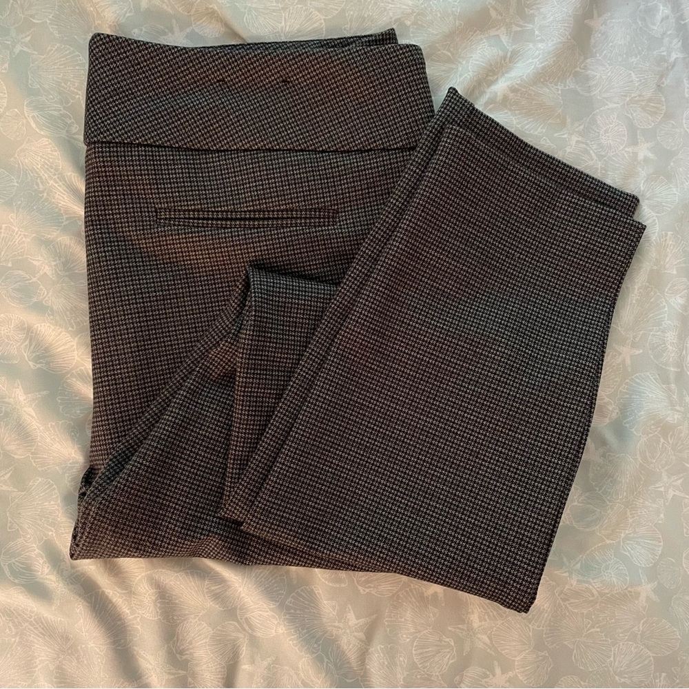 Black, white, and grey check print Dalia pants